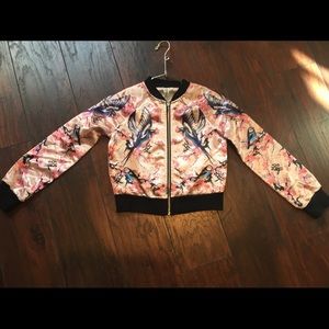 Silky Bomber Style Lightweight Girls Jacket
